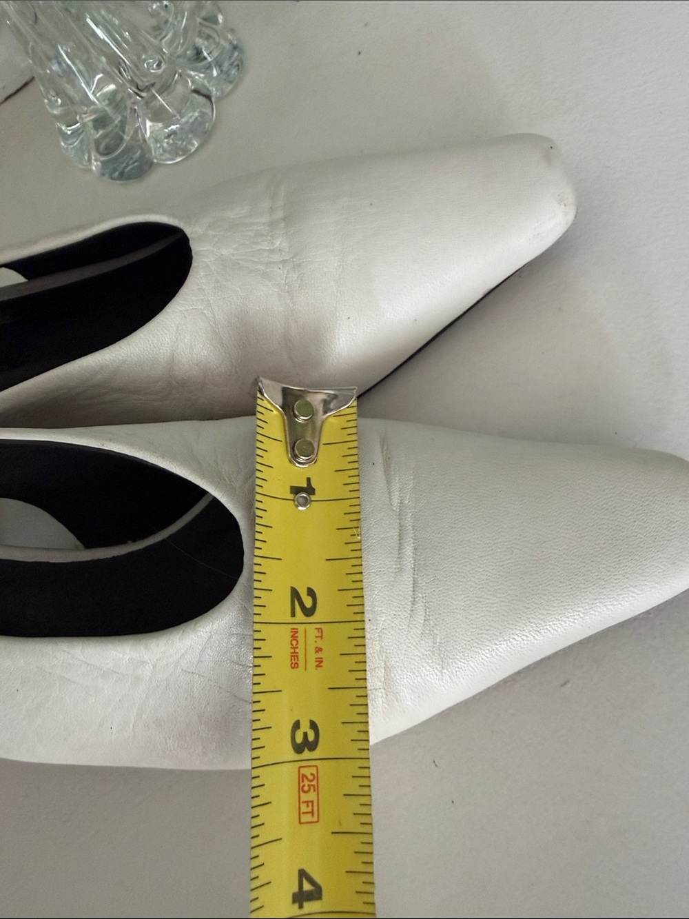 L'Intervalle White Leather Pointed Slingback wooden round heap size 36 (6)) - Picture 5 of 17